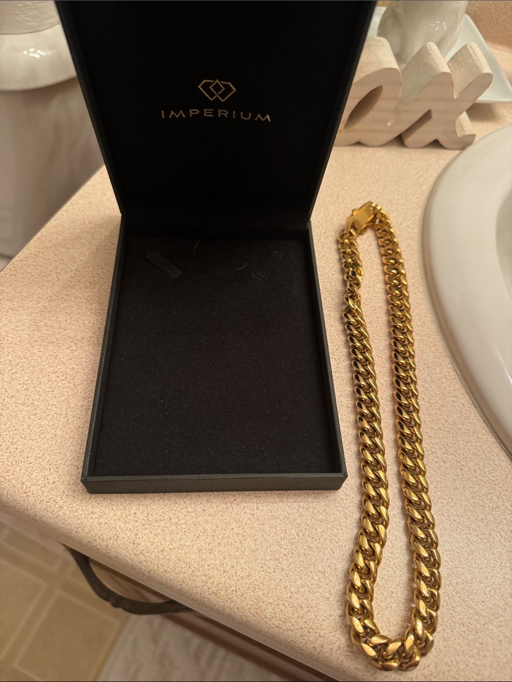 Men's Gold Curb Chain Necklace